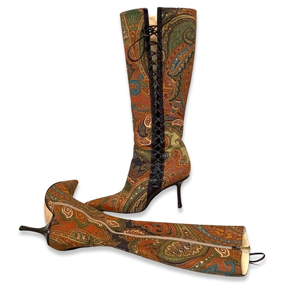 JIMMY CHOO BOOTS 7.5 SUPER SEXY Y2K ROCKSTAR - Picture 2 of 12